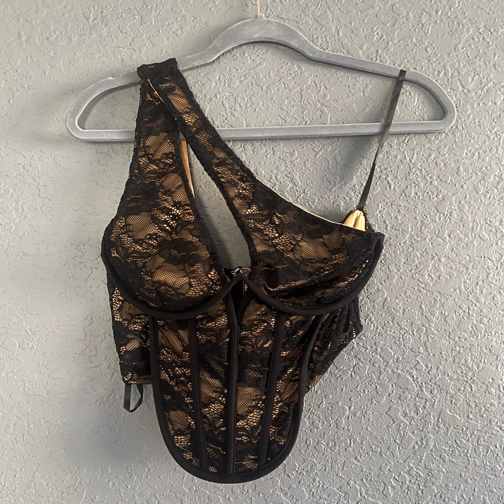 Black Lace Corset Top